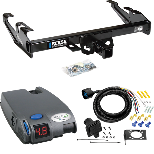 Fits 1988-1999 Chevrolet C1500 Trailer Hitch Tow PKG w/ Tekonsha Primus IQ Brake Control + 7-Way RV Wiring By Reese Towpower