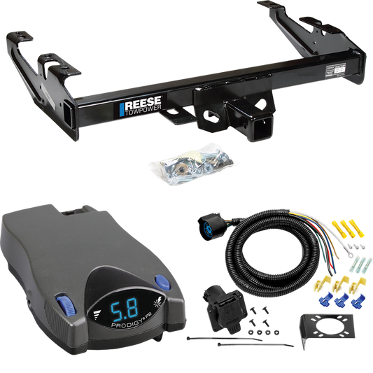 Se adapta al paquete de enganche de remolque GMC C2500 1988-2000 con control de freno Tekonsha Prodigy P2 + cableado RV de 7 vías de Reese Towpower