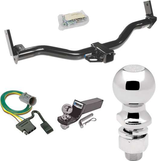 Fits 1997-2001 Mercury Mountaineer Trailer Hitch Tow PKG w/ 4-Flat Wiring + Starter Kit Ball Mount w/ 2" Drop & 2" Ball + 2-5/16" Ball (For w/Factory Tow Package Models) By Reese Towpower