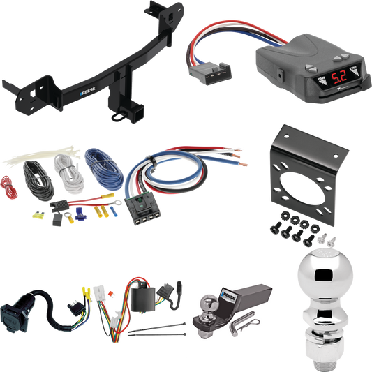 Se adapta al paquete de enganche de remolque Subaru Outback 2020-2023 con control de freno Tekonsha Brakeman IV + adaptador de cableado BC genérico + cableado RV de 7 vías + soporte de bola y caída de 2" y 2-5/16" (para modelos Wagon) de Reese Towpower