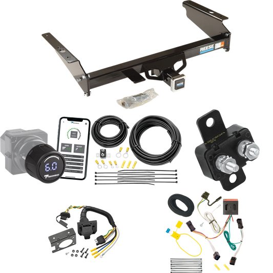 Fits 2002-2007 Jeep Liberty Trailer Hitch Tow PKG w/ Tekonsha Prodigy iD Bluetooth Wireless Brake Control + 7-Way RV Wiring By Reese Towpower