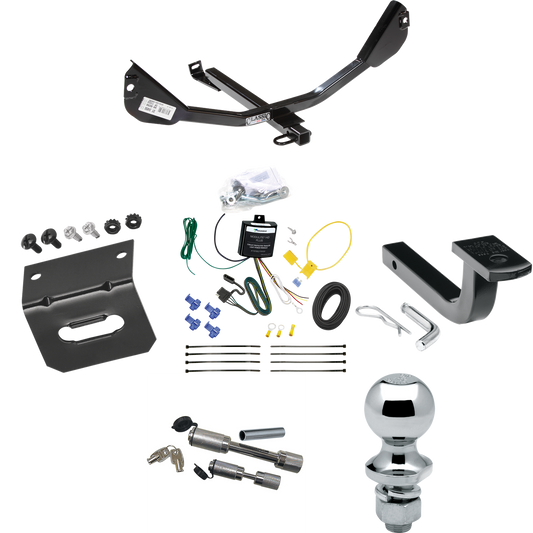 Fits 2012-2013 Chevrolet Camaro Trailer Hitch Tow PKG w/ 4-Flat Wiring Harness + Draw-Bar + 1-7/8" Ball + Wiring Bracket + Dual Hitch & Coupler Locks (Excludes: Convertible & w/Dealer Installed Ground Effects Models) By Draw-Tite