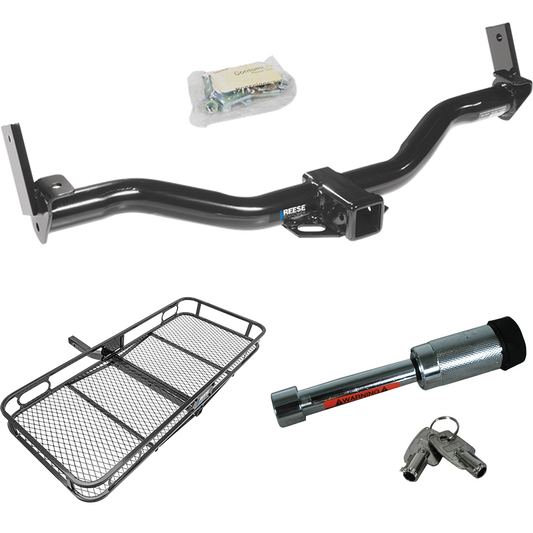 Fits 2001-2003 Ford Explorer Sport Trailer Hitch Tow PKG w/ 60" x 24" Cargo Carrier + Hitch Lock By Reese Towpower