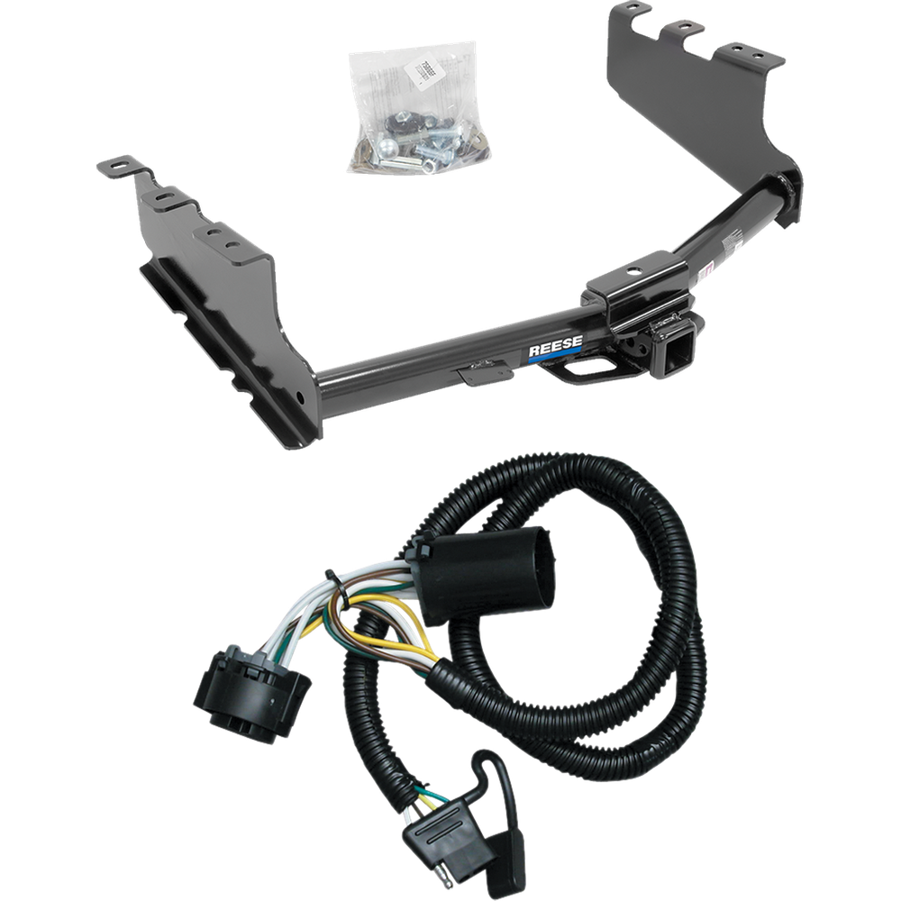 Fits 2014-2018 Chevrolet Silverado 1500 Trailer Hitch Tow PKG w/ 4-Flat Wiring Harness By Reese Towpower