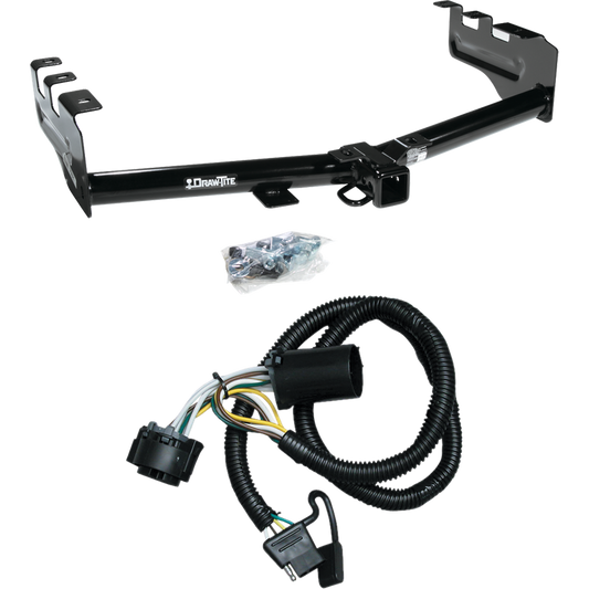 Fits 2007-2013 Chevrolet Silverado 1500 Trailer Hitch Tow PKG w/ 4-Flat Wiring Harness By Draw-Tite