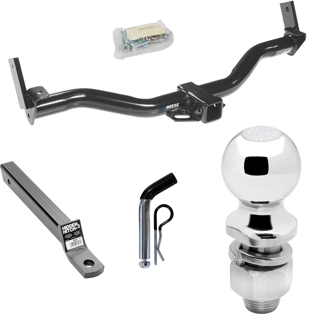 Fits 2001-2003 Ford Explorer Sport Trailer Hitch Tow PKG w/ Extended 16" Long Ball Mount w/ 2" Drop + Pin/Clip + 2" Ball By Reese Towpower