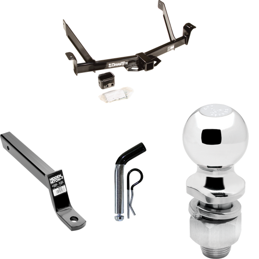 Fits 2001-2003 Ford Explorer Sport Trailer Hitch Tow PKG w/ Extended 16" Long Ball Mount w/ 4" Drop + Pin/Clip + 2" Ball By Draw-Tite