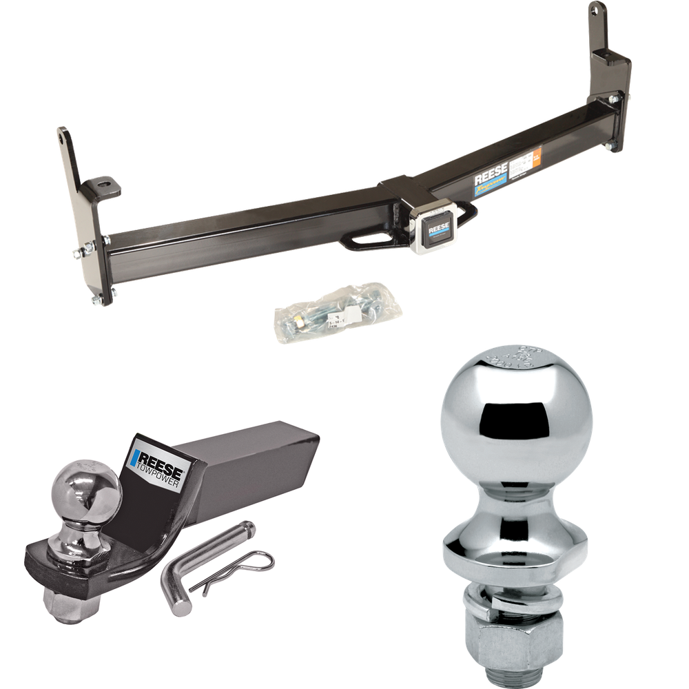 Fits 1997-2001 Mercury Mountaineer Trailer Hitch Tow PKG w/ Starter Kit Ball Mount w/ 2" Drop & 2" Ball + 1-7/8" Ball (For w/Factory Tow Package Models) By Reese Towpower