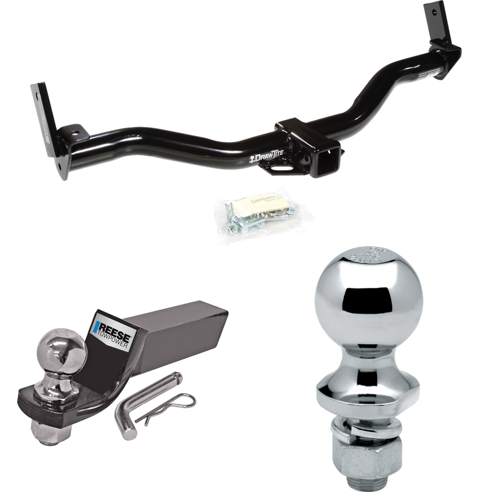 Fits 1991-1994 Mazda Navajo Trailer Hitch Tow PKG w/ Starter Kit Ball Mount w/ 2" Drop & 2" Ball + 1-7/8" Ball By Draw-Tite