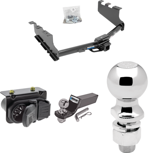 Fits 2019-2019 Chevrolet Silverado 1500 LD (Old Body) Trailer Hitch Tow PKG w/ 7-Way RV Wiring + 2" & 2-5/16" Ball + Drop Mount By Reese Towpower