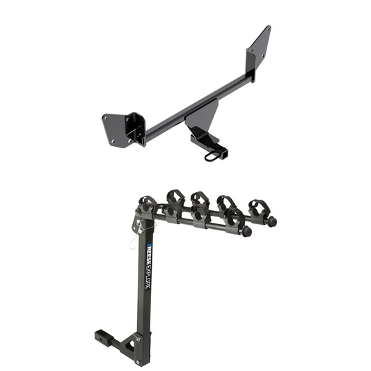 Fits 2016-2023 Chevrolet Camaro Trailer Hitch Tow PKG w/ 4 Bike Carrier Rack By Reese Towpower