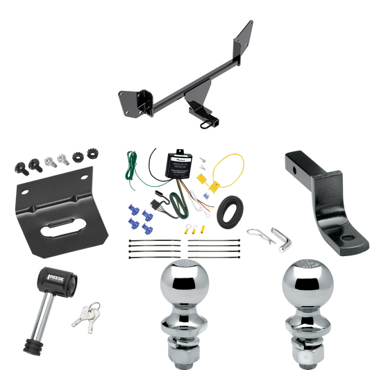 Fits 2016-2023 Chevrolet Camaro Trailer Hitch Tow PKG w/ 4-Flat Wiring Harness + Draw-Bar + 1-7/8" + 2" Ball + Wiring Bracket + Hitch Lock By Reese Towpower