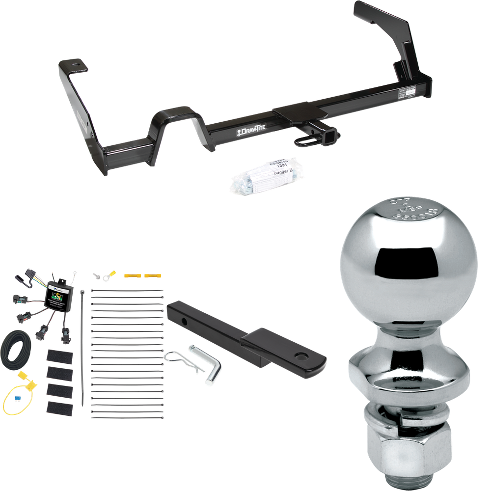 Se adapta al paquete de enganche de remolque Subaru Outback 2000-2004 con arnés de cableado de 4 contactos planos "sin empalme" + barra de tracción + bola de 2" (para sedán, excepto modelos deportivos) de Draw-Tite