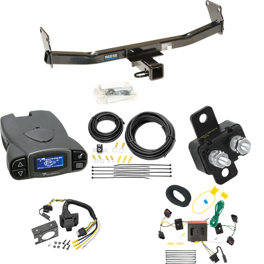 Se adapta al paquete de enganche de remolque Jeep Patriot 2008-2017 con control de freno Tekonsha Prodigy P3 + cableado RV de 7 vías de Reese Towpower