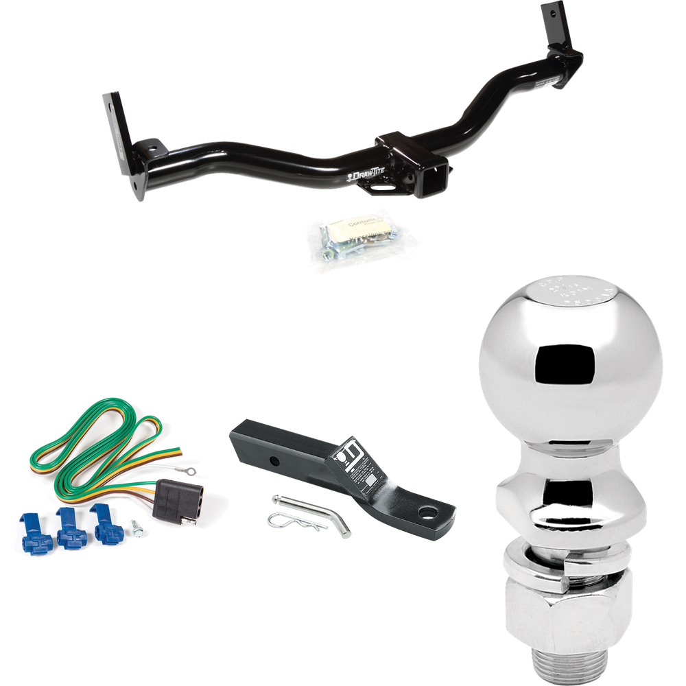 Se adapta al paquete de enganche de remolque Mazda Navajo 1991-1994 con cableado plano de 4 + soporte de bola con caída de 2" + bola de 2-5/16" de Draw-Tite