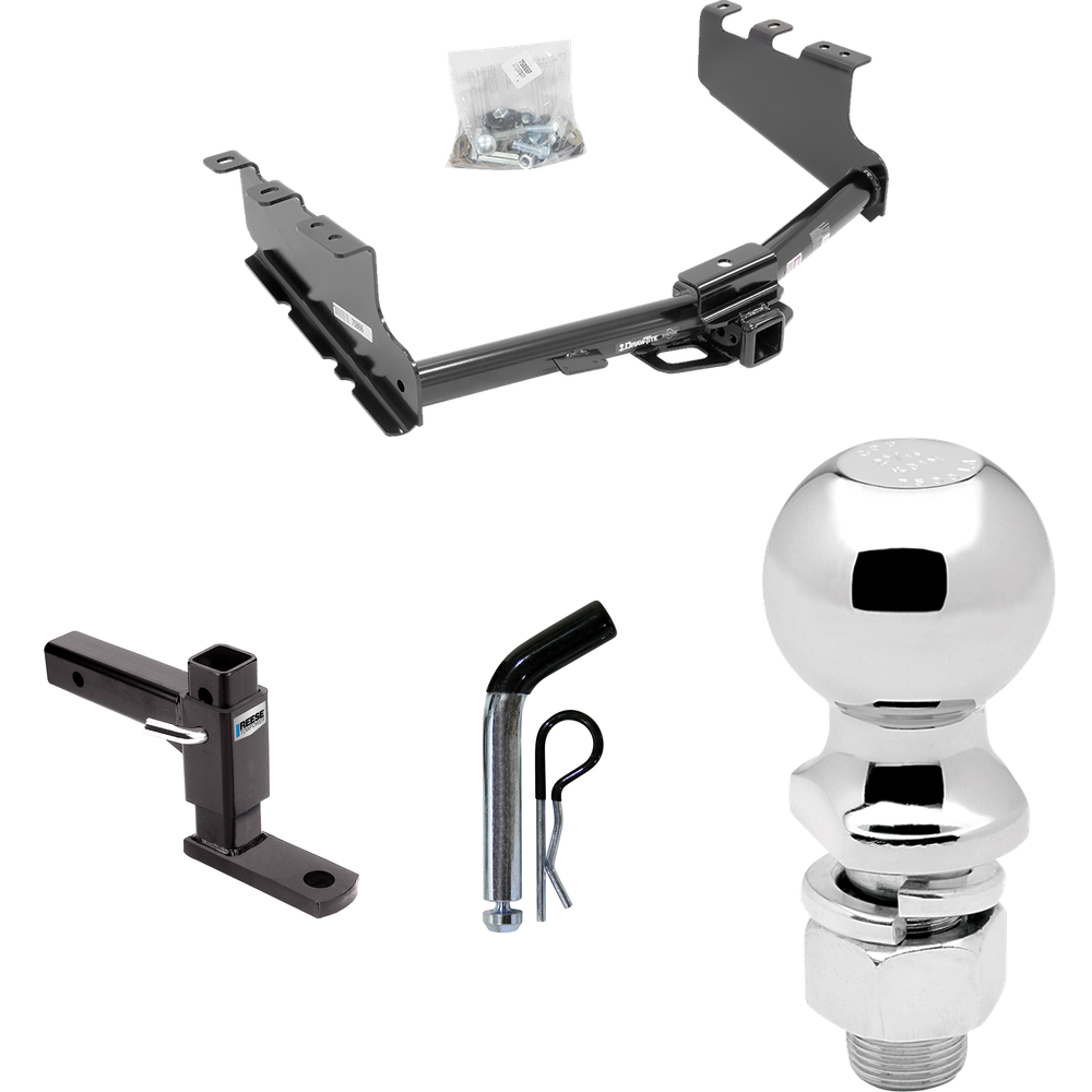 Fits 2019-2019 Chevrolet Silverado 1500 LD (Old Body) Trailer Hitch Tow PKG w/ Adjustable Drop Rise Ball Mount + Pin/Clip + 2-5/16" Ball By Draw-Tite