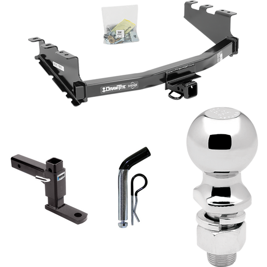 Fits 2019-2019 Chevrolet Silverado 1500 LD (Old Body) Trailer Hitch Tow PKG w/ Adjustable Drop Rise Ball Mount + Pin/Clip + 2-5/16" Ball By Draw-Tite