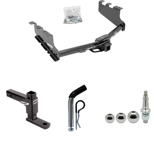 Se adapta al paquete de enganche de remolque Chevrolet Silverado 1500 2014-2018 con soporte de bola ajustable + pasador/clip + bolas intercambiables de 1-7/8" y 2" y 2-5/16" de Draw-Tite