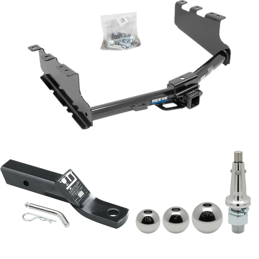 Fits 2019-2019 Chevrolet Silverado 1500 LD (Old Body) Trailer Hitch Tow PKG w/ Ball Mount w/ 2" Drop + Interchangeable Ball 1-7/8" & 2" & 2-5/16" By Reese Towpower