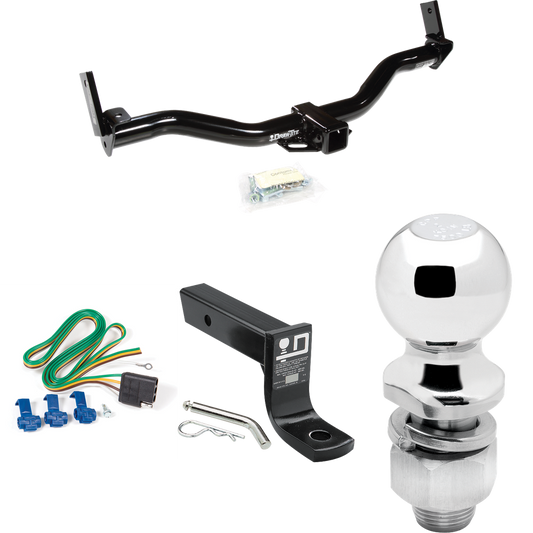 Fits 1991-1994 Mazda Navajo Trailer Hitch Tow PKG w/ 4-Flat Wiring + Ball Mount w/ 4" Drop + 2" Ball By Draw-Tite