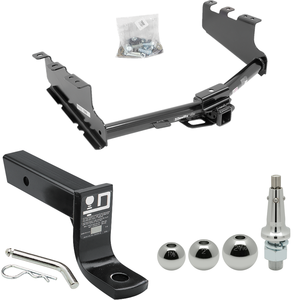 Fits 2019-2019 GMC Sierra 1500 LD (Old Body) Trailer Hitch Tow PKG w/ Ball Mount w/ 4" Drop + Interchangeable Ball 1-7/8" & 2" & 2-5/16" By Draw-Tite