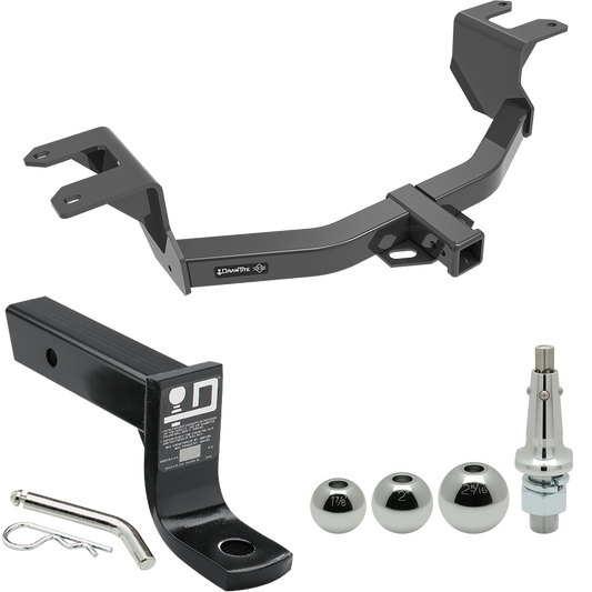 Fits 2019-2023 GMC Sierra 1500 Trailer Hitch Tow PKG w/ Ball Mount w/ 4" Drop + Interchangeable Ball 1-7/8" & 2" & 2-5/16" By Draw-Tite