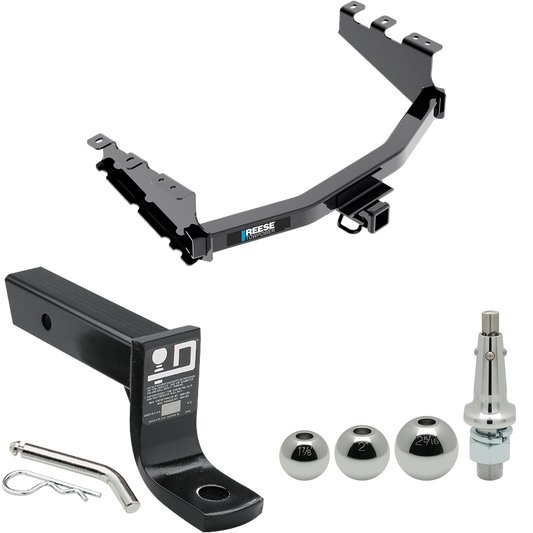 Fits 2019-2019 Chevrolet Silverado 1500 LD (Old Body) Trailer Hitch Tow PKG w/ Ball Mount w/ 4" Drop + Interchangeable Ball 1-7/8" & 2" & 2-5/16" By Reese Towpower