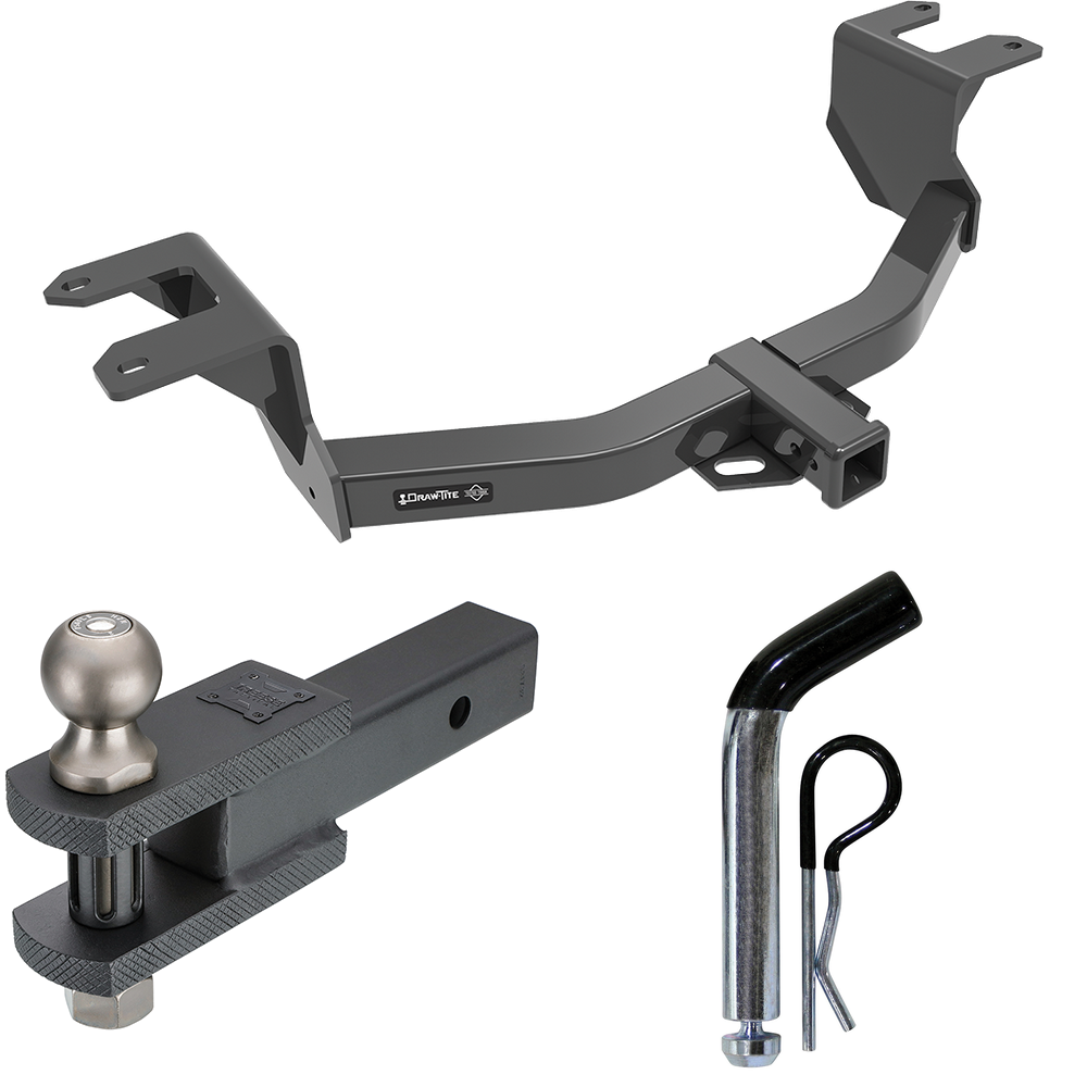 Fits 2019-2023 Chevrolet Silverado 1500 Trailer Hitch Tow PKG w/ Clevis Hitch Ball Mount w/ 2" Ball + Pin/Clip By Draw-Tite