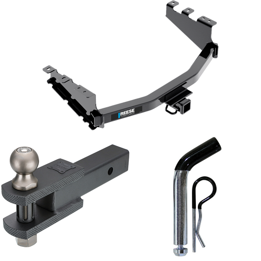 Fits 2014-2018 GMC Sierra 1500 Trailer Hitch Tow PKG w/ Clevis Hitch Ball Mount w/ 2" Ball + Pin/Clip By Reese Towpower