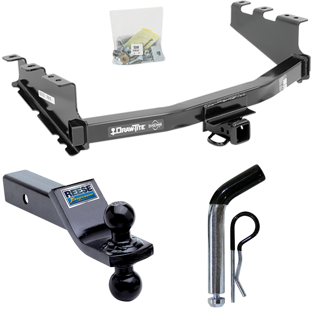 Fits 2014-2018 GMC Sierra 1500 Trailer Hitch Tow PKG w/ Dual Ball Ball Mount 1-7/8" & 2" Trailer Balls + Pin/Clip By Draw-Tite