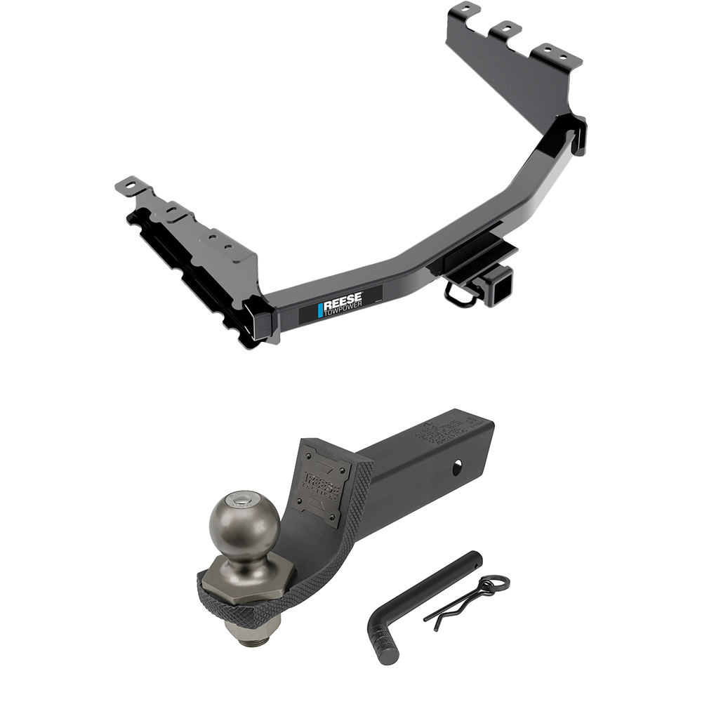 Fits 2019-2019 Chevrolet Silverado 1500 LD (Old Body) Trailer Hitch Tow PKG + Interlock Tactical Starter Kit w/ 2" Drop & 2" Ball By Reese Towpower