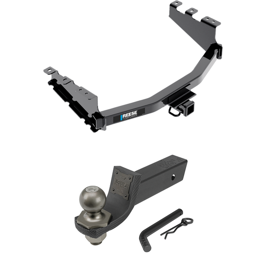 Fits 2019-2019 Chevrolet Silverado 1500 LD (Old Body) Trailer Hitch Tow PKG + Interlock Tactical Starter Kit w/ 2" Drop & 2" Ball By Reese Towpower