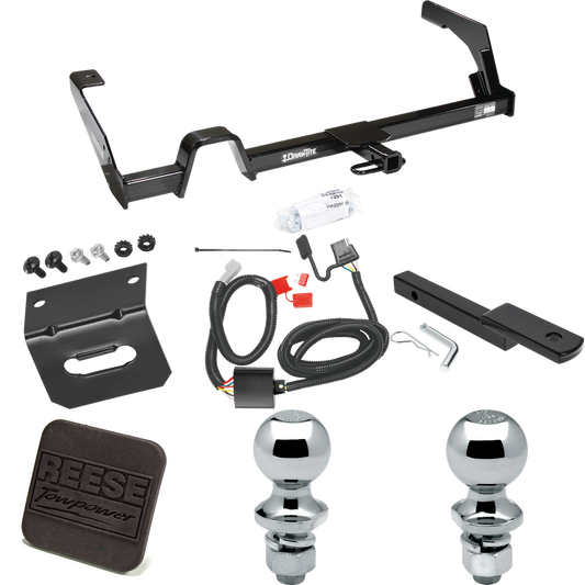 Fits 2000-2004 Subaru Outback Trailer Hitch Tow PKG w/ 4-Flat Wiring Harness + Draw-Bar + 1-7/8" + 2" Ball + Wiring Bracket + Hitch Cover (For Wagon, Except Sport Models) By Reese Towpower