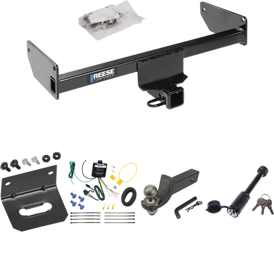 Fits 2008-2009 Saturn Vue Trailer Hitch Tow PKG w/ 4-Flat Wiring + Interlock Tactical Starter Kit w/ 2" Drop & 2" Ball + Tactical Dogbone Lock + Wiring Bracket By Reese Towpower