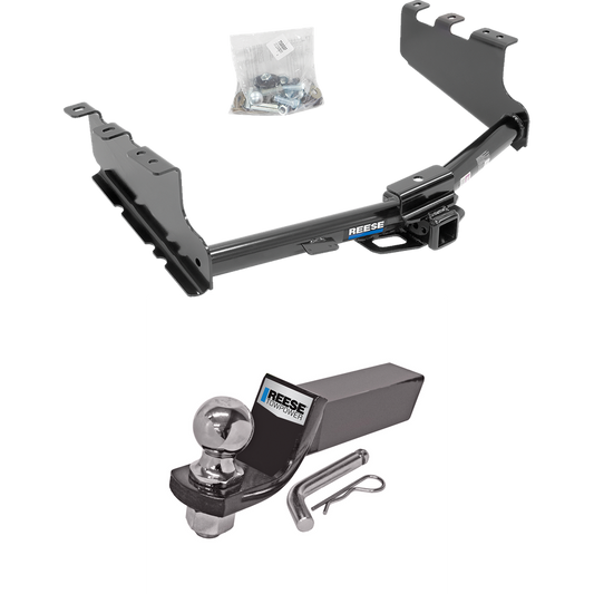 Fits 2014-2018 GMC Sierra 1500 Trailer Hitch Tow PKG w/ Starter Kit Ball Mount w/ 2" Drop & 2" Ball By Reese Towpower