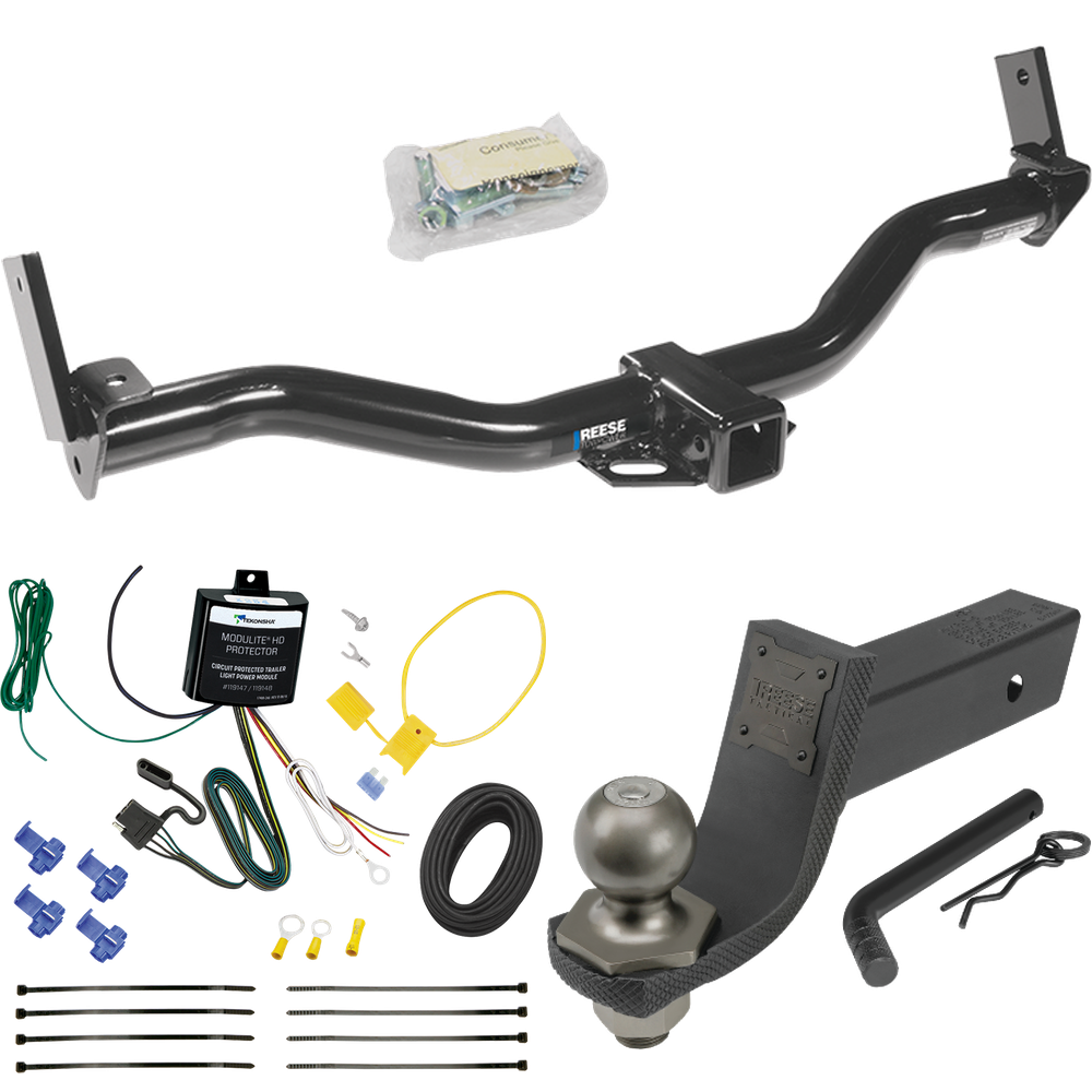 Se adapta al paquete de enganche de remolque Ford Explorer 1995-2001 con cableado plano de 4 + kit de inicio táctico de enclavamiento con caída de 3-1/4" y bola de 2" de Reese Towpower