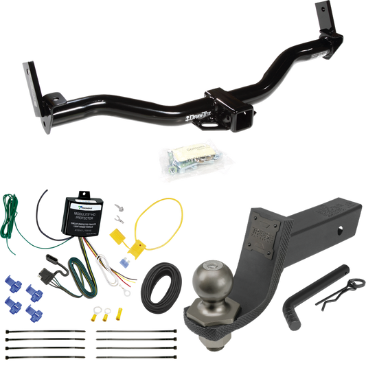 Fits 1995-2001 Ford Explorer Trailer Hitch Tow PKG w/ 4-Flat Wiring + Interlock Tactical Starter Kit w/ 3-1/4" Drop & 2" Ball By Draw-Tite