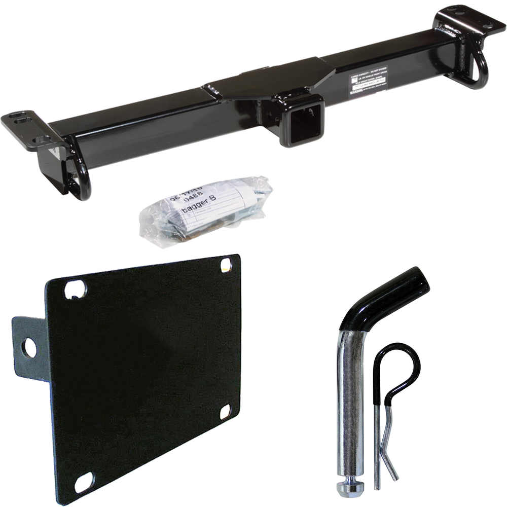 Se adapta al paquete de enganche de remolque de montaje frontal Jeep Wrangler 1987-1995 con soporte para placa de matrícula + pasador/clip de Draw-Tite