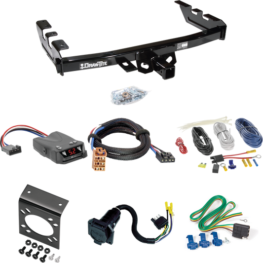 Fits 1999-2002 Chevrolet Silverado 1500 Trailer Hitch Tow PKG w/ Tekonsha Brakeman IV Brake Control + Plug & Play BC Adapter + 7-Way RV Wiring By Draw-Tite