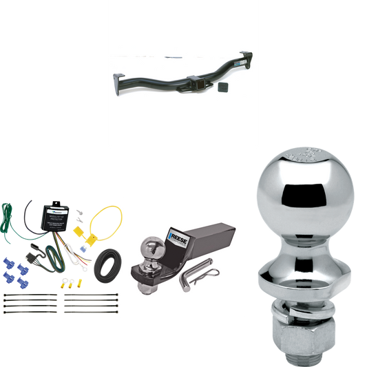 Fits 1997-2001 Mercury Mountaineer Trailer Hitch Tow PKG w/ 4-Flat Wiring + Starter Kit Ball Mount w/ 2" Drop & 2" Ball + 1-7/8" Ball By Reese Towpower