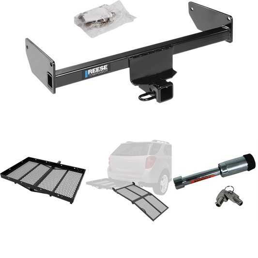 Fits 2012-2015 Chevrolet Captiva Sport Trailer Hitch Tow PKG w/ Cargo Carrier + Bi-Fold Ramp + Hitch Lock By Reese Towpower