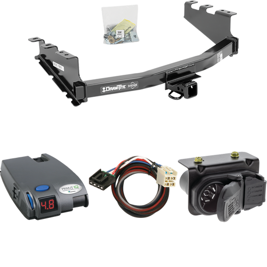 Fits 2019-2019 Chevrolet Silverado 1500 LD (Old Body) Trailer Hitch Tow PKG w/ Tekonsha Primus IQ Brake Control + Plug & Play BC Adapter + 7-Way RV Wiring By Draw-Tite