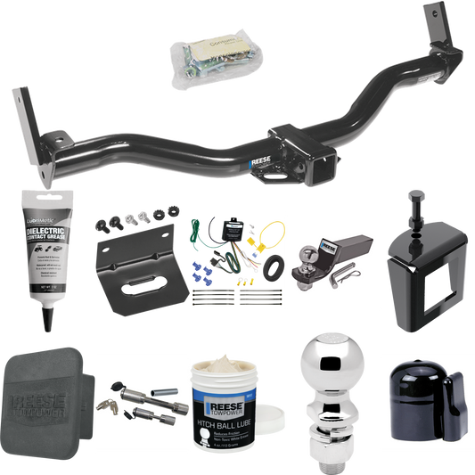 Fits 1997-2001 Mercury Mountaineer Trailer Hitch Tow PKG w/ 4-Flat Wiring + Starter Kit Ball Mount w/ 2" Drop & 2" Ball + 2-5/16" Ball + Wiring Bracket + Dual Hitch & Coupler Locks + Hitch Cover + Wiring Tester + Ball Lube +Electric Grease + Ball Wre