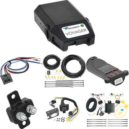 Fits 2015-2018 Chevrolet City Express 7-Way RV Wiring + Tekonsha Voyager Brake Control + Generic BC Wiring Adapter + 7-Way Tester and Trailer Emulator By Tekonsha