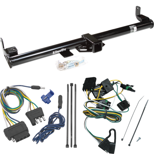 Fits 1997-1997 Jeep Wrangler Trailer Hitch Tow PKG w/ 5-Flat Wiring Harness By Draw-Tite