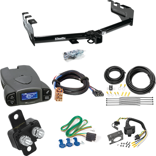 Se adapta al paquete de enganche de remolque Chevrolet Silverado 2500 1999-2002 con control de freno Tekonsha Prodigy P3 + adaptador BC Plug &amp; Play + cableado RV de 7 vías de Draw-Tite