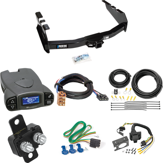 Se adapta al paquete de enganche de remolque GMC Sierra 2500 1999-2002 con control de freno Tekonsha Prodigy P3 + adaptador BC Plug &amp; Play + cableado RV de 7 vías de Reese Towpower