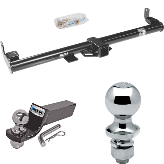 Fits 1997-2006 Jeep Wrangler Trailer Hitch Tow PKG w/ Starter Kit Ball Mount w/ 2" Drop & 2" Ball + 1-7/8" Ball By Reese Towpower