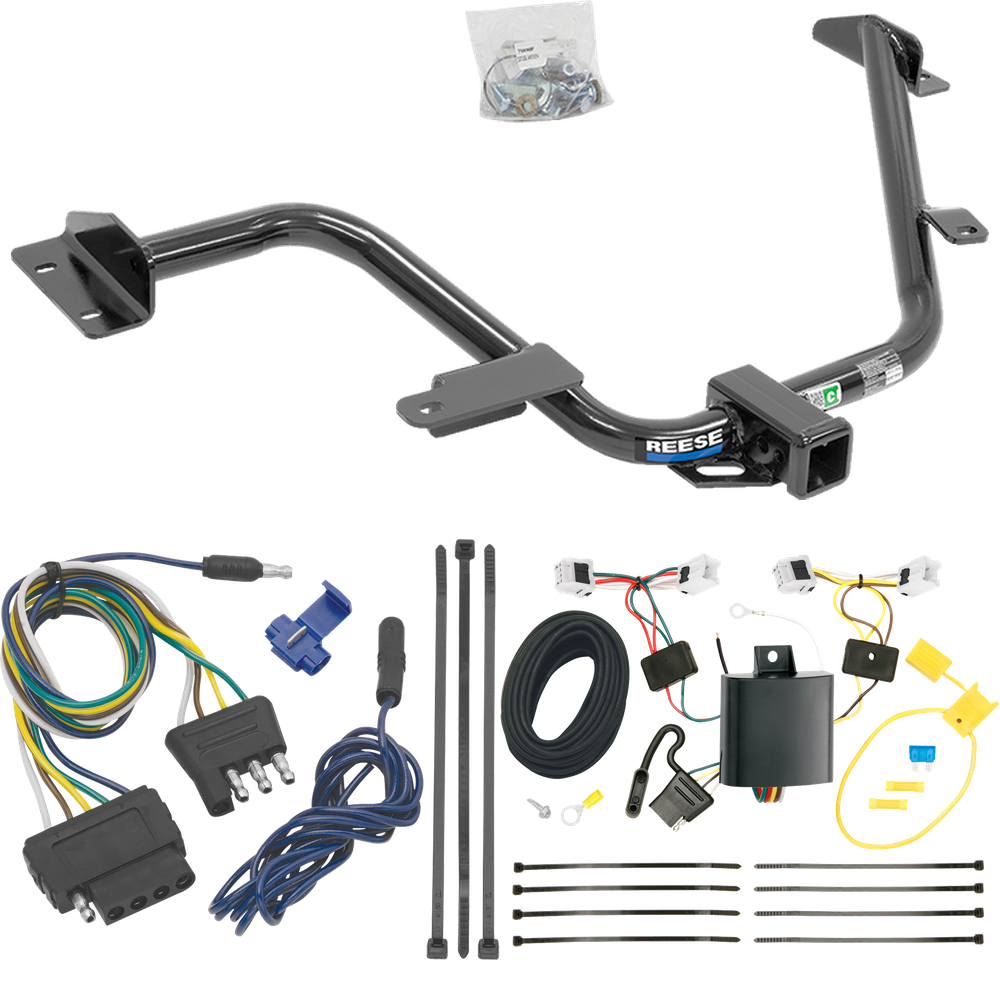 Fits 2013-2021 Nissan NV200 Trailer Hitch Tow PKG w/ 5-Flat Wiring Harness By Reese Towpower