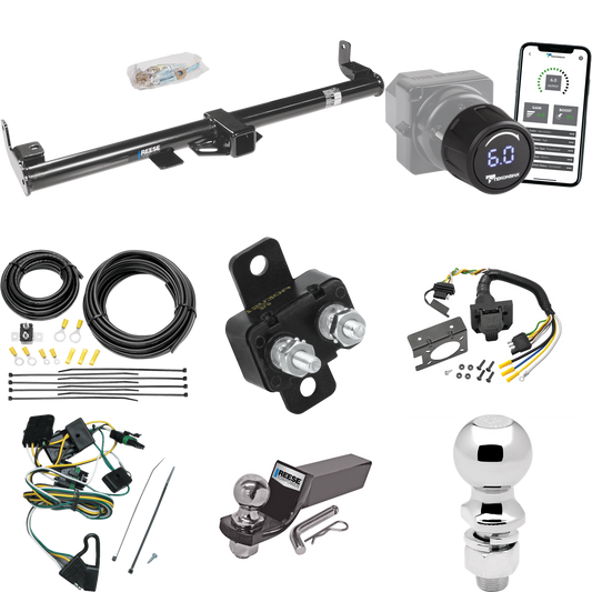 Fits 1997-1997 Jeep TJ Trailer Hitch Tow PKG w/ Tekonsha Prodigy iD Bluetooth Wireless Brake Control + 7-Way RV Wiring + 2" & 2-5/16" Ball & Drop Mount (For (Canada Only) Models) By Reese Towpower